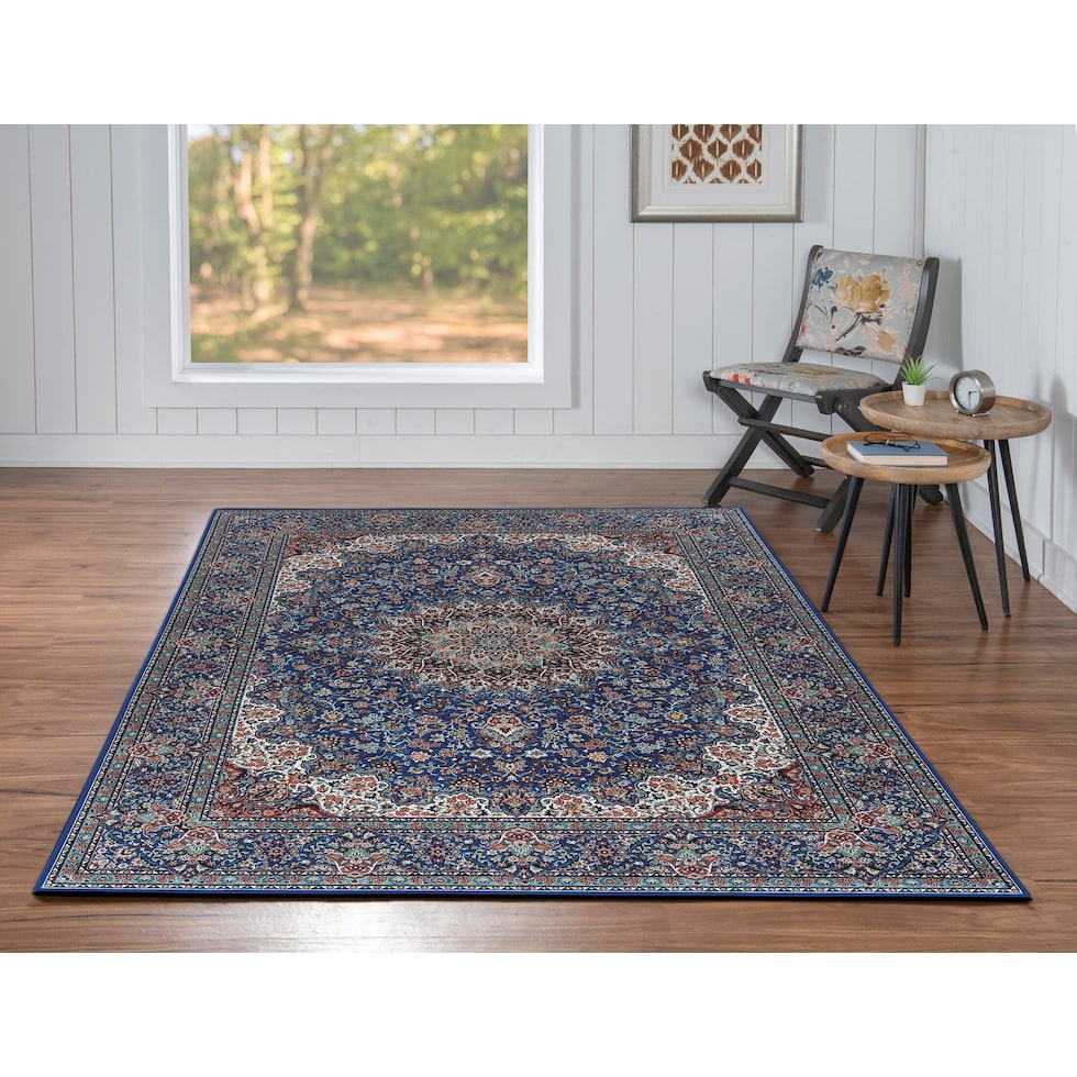 mongo blue area rug  x    