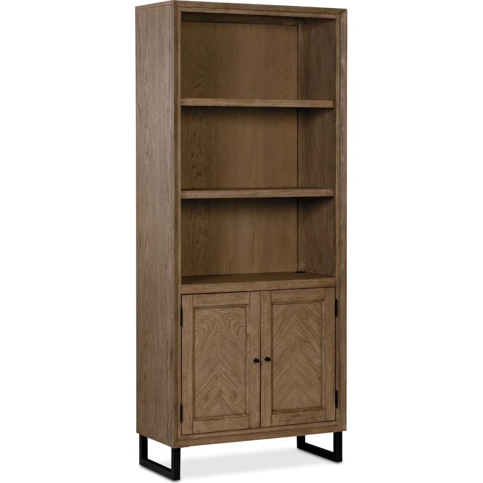 monroe light brown bookcase   