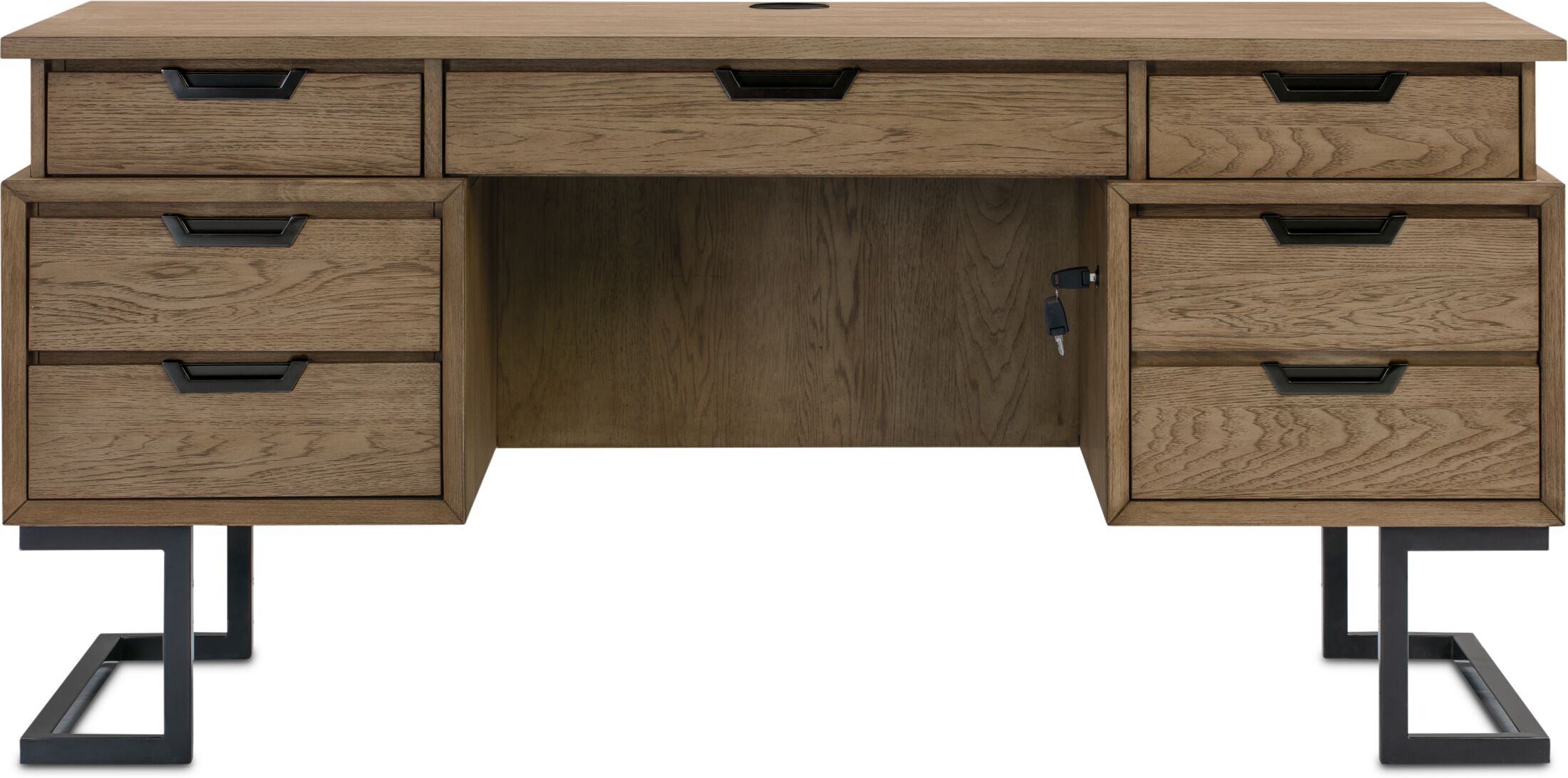 monroe dark wood executive desk