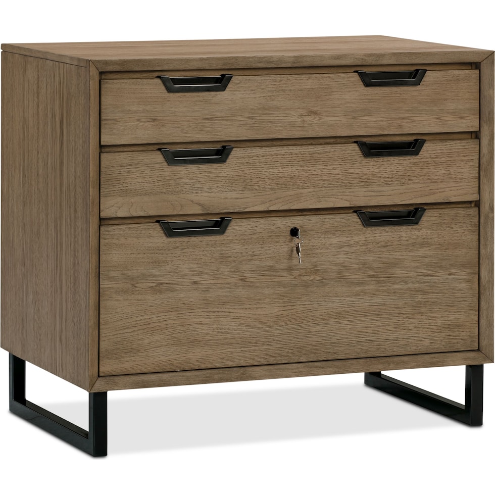 monroe light brown file cabinet   