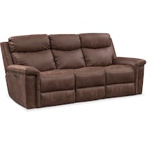 montana power dark brown power reclining sofa   