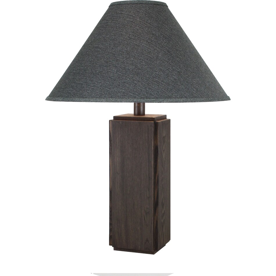 montana dark brown table lamp   