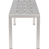 montana silver outdoor bench   