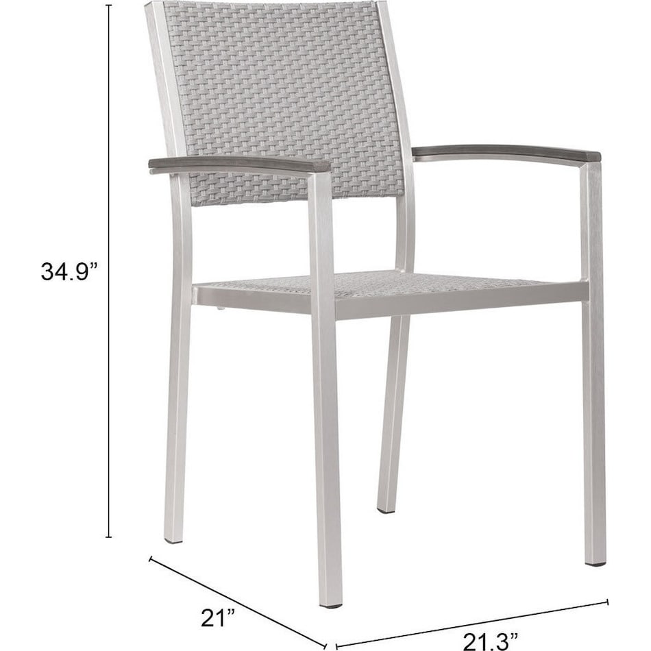 montana silver outdoor chair   