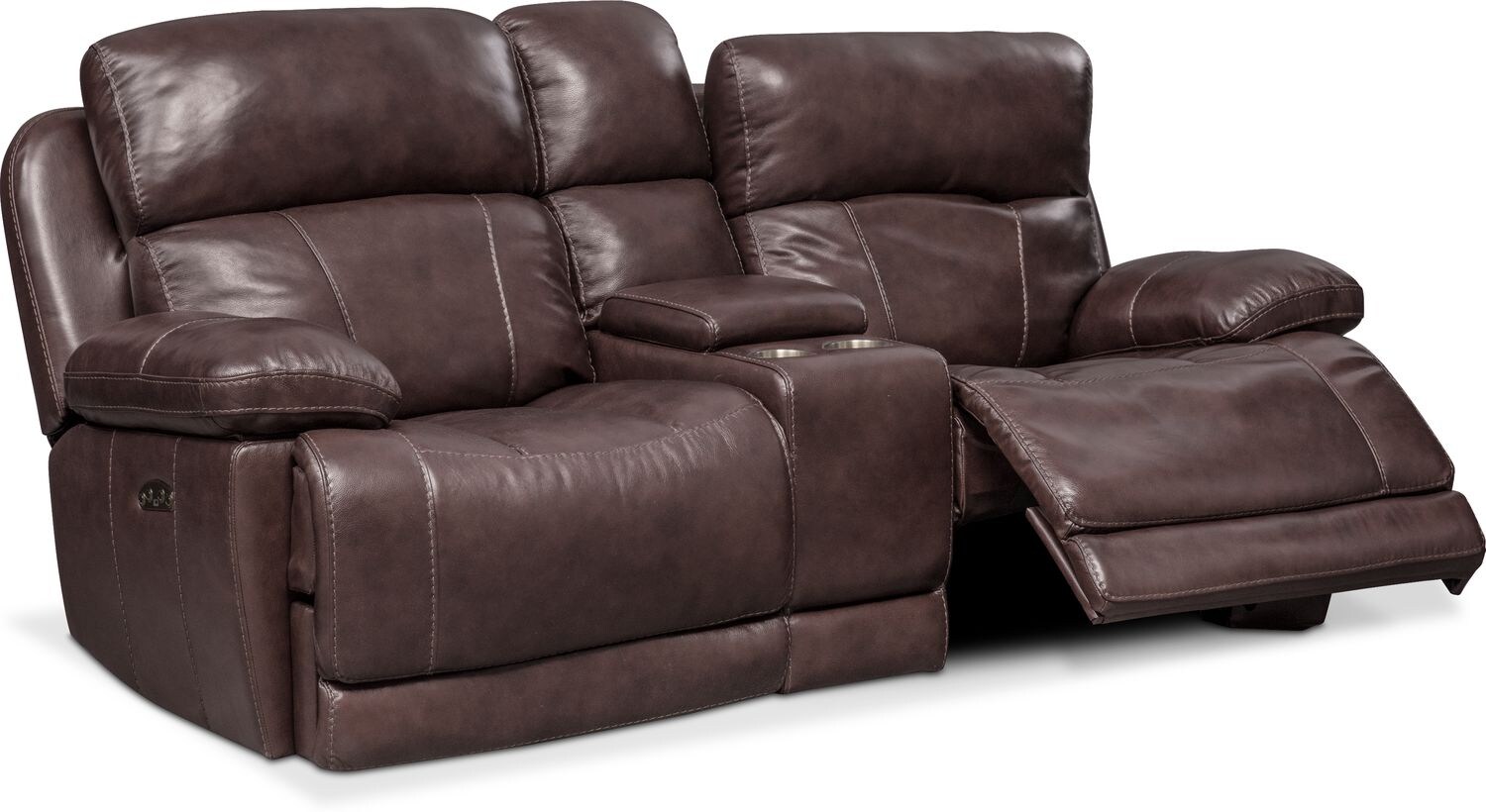 Monte Carlo Dual Power Reclining Loveseat Chocolate Value City Furniture