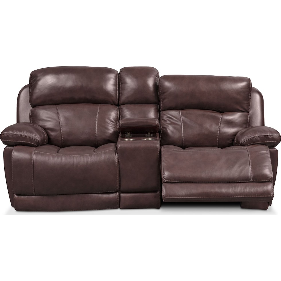 monte carlo dark brown loveseat   