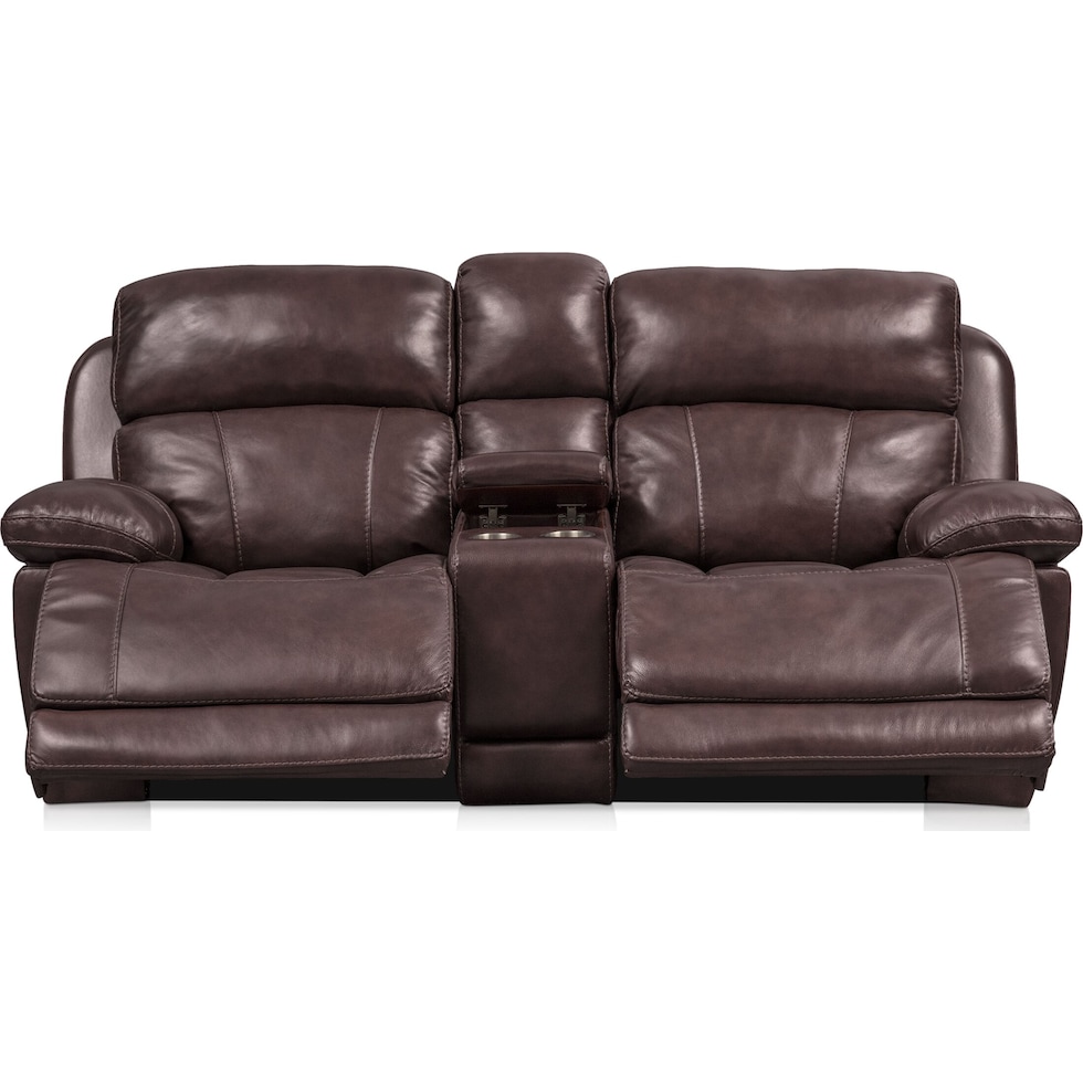 monte carlo dark brown loveseat   