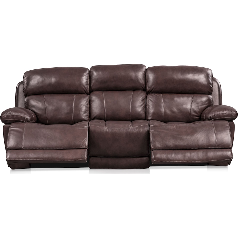 monte carlo dark brown manual reclining sofa   