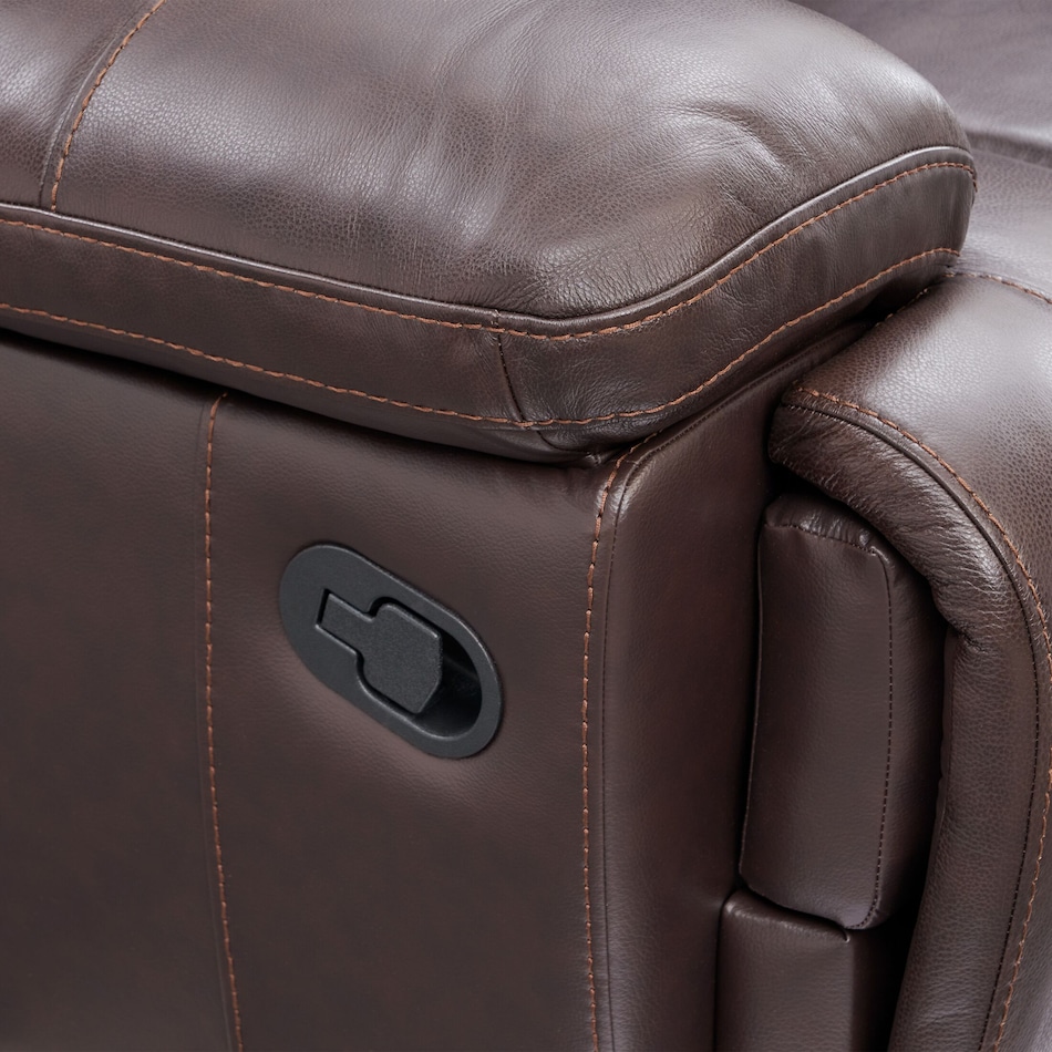 monte carlo dark brown manual reclining sofa   