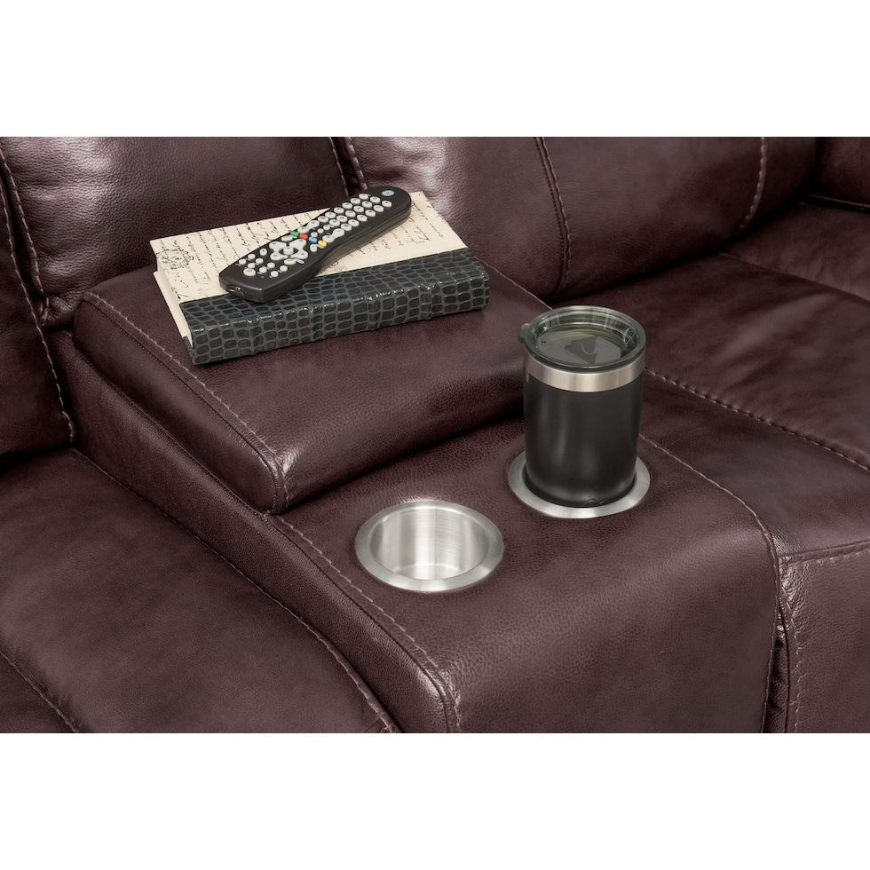 monte carlo dark brown power reclining loveseat   