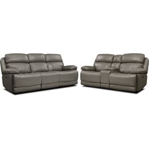monte carlo gray  pc power reclining living room   