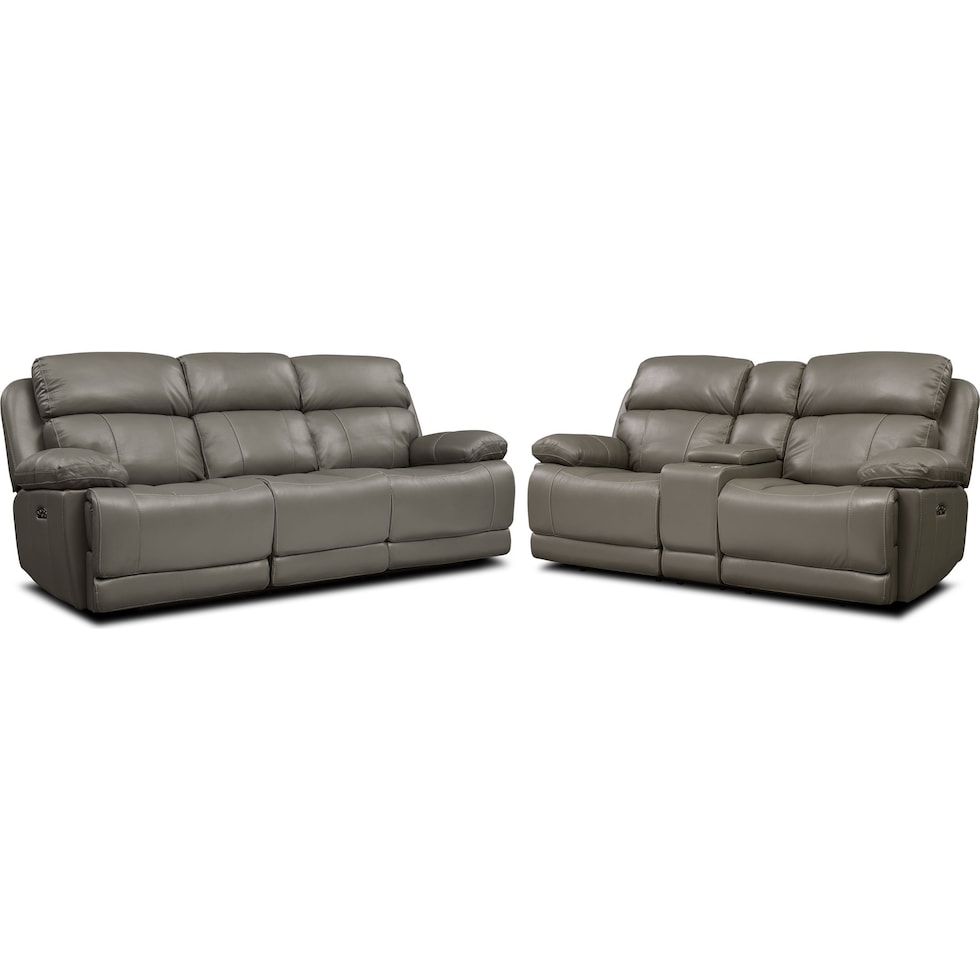monte carlo gray  pc power reclining living room   