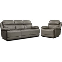 monte carlo gray  pc power reclining living room   