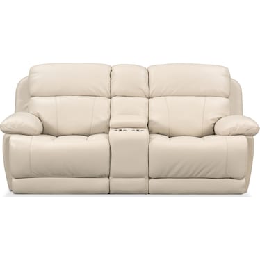 Monte Carlo Dual-Power Reclining Loveseat - Cream