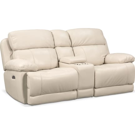 Monte Carlo Dual-Power Reclining Loveseat - Cream