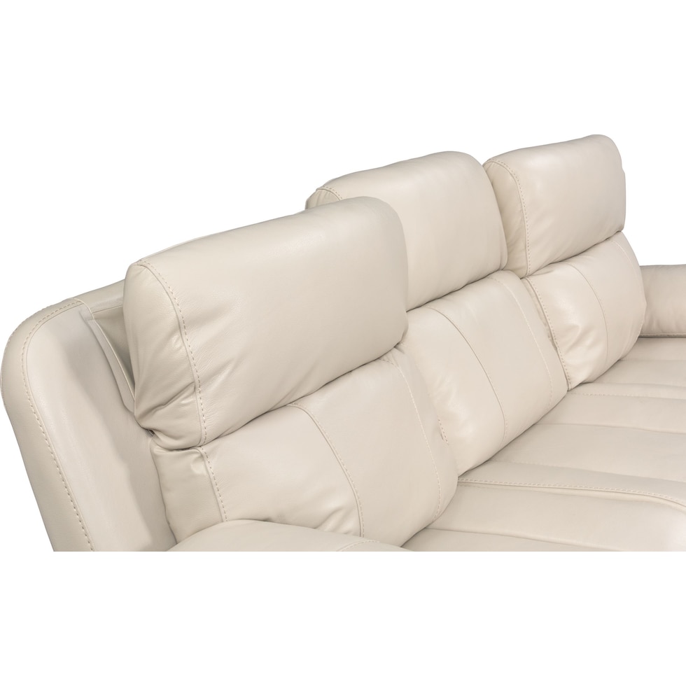 monte carlo white power reclining sofa   