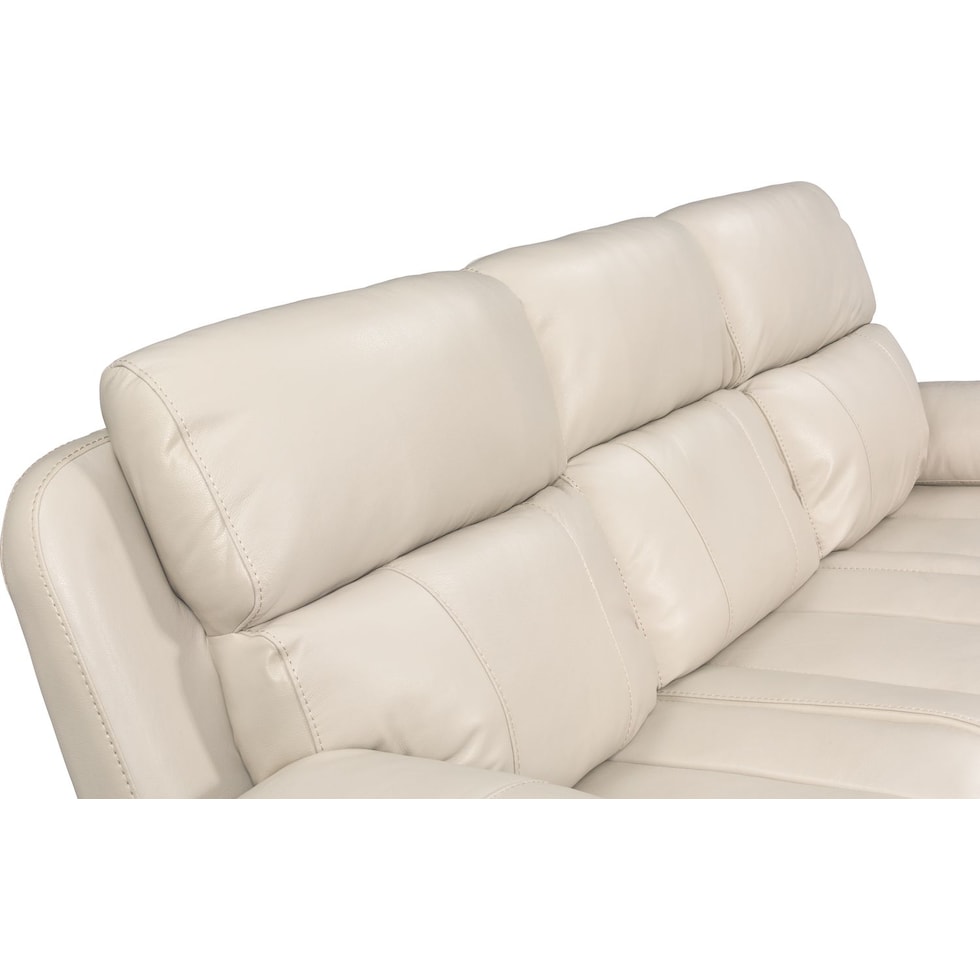 monte carlo white power reclining sofa   