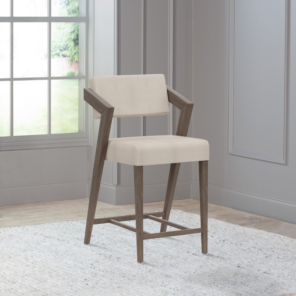 montepulciano gray counter height stool   