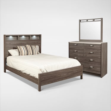 Monterey 5-Piece Bedroom Set with Dresser and Mirror