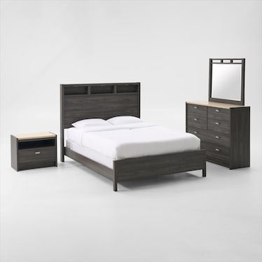 Monterey 6-Piece Bedroom Set with Dresser, Mirror and Nightstand