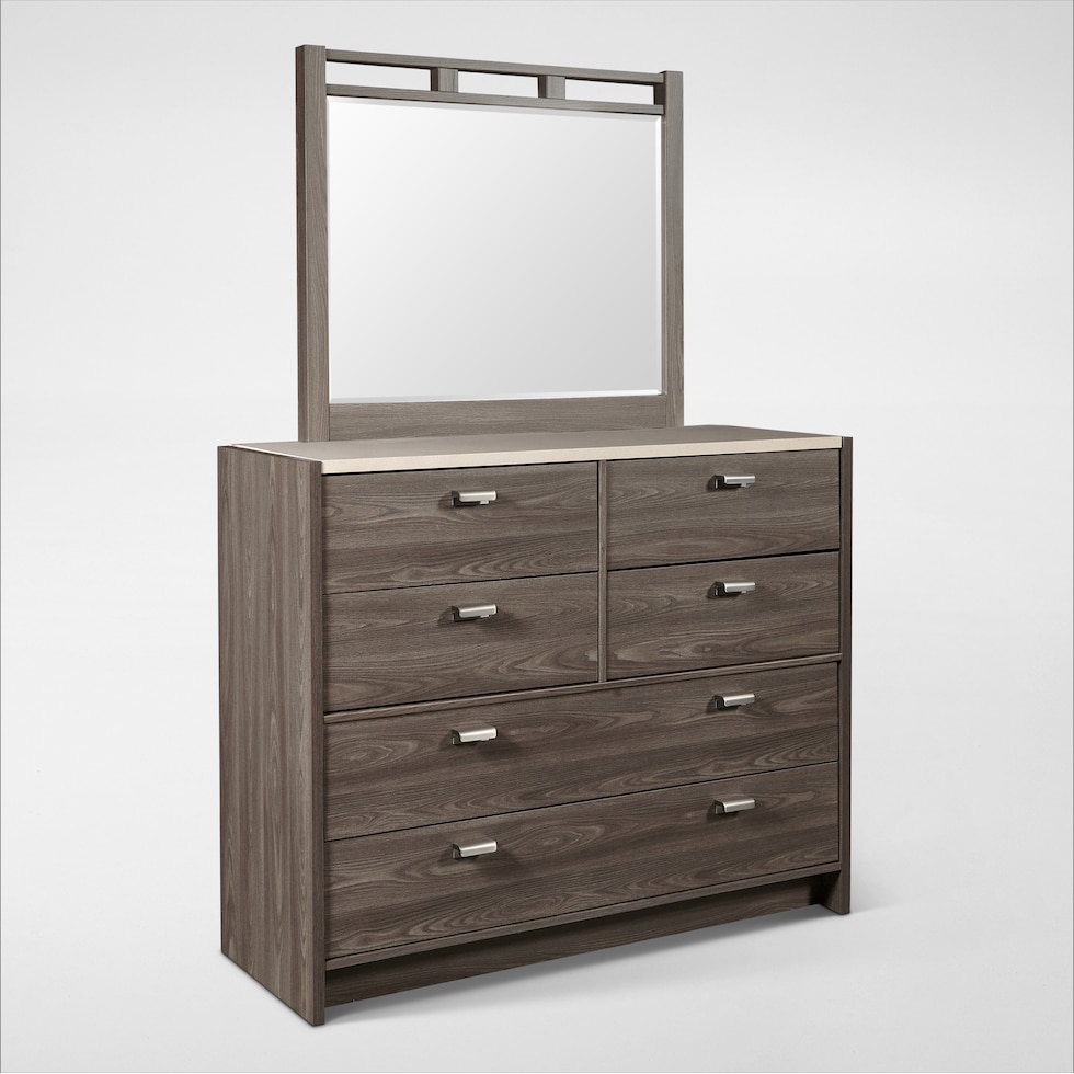 monterey brown dresser and mirror   