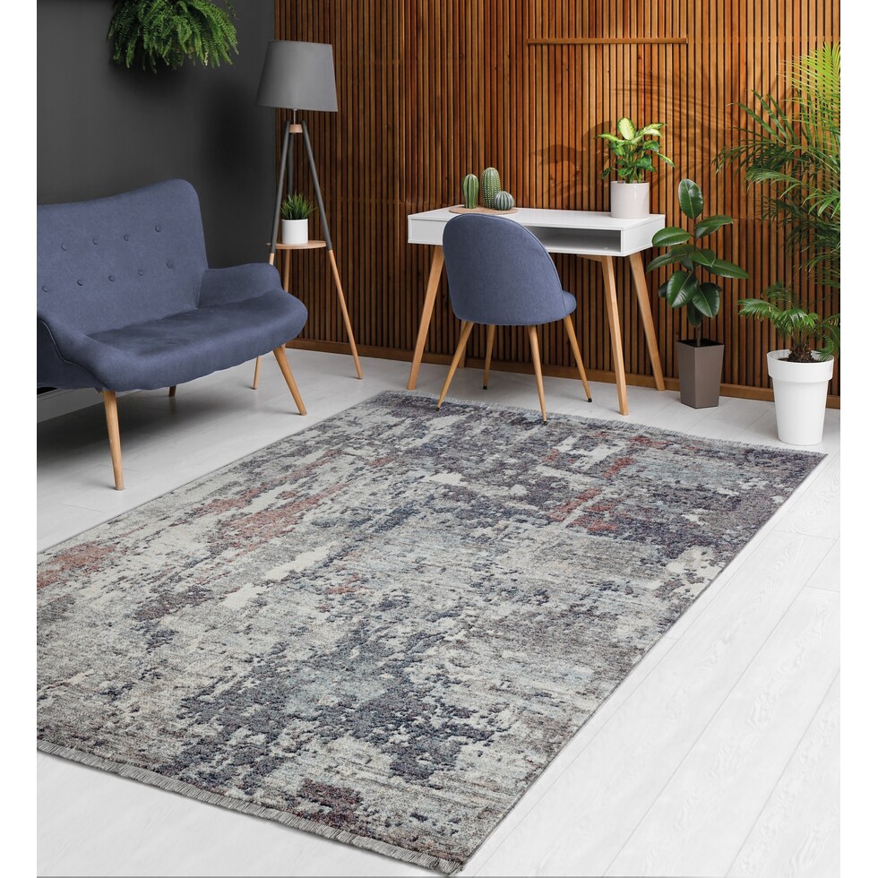 montrose blue brown area rug  x    
