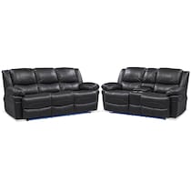 monza manual black  pc manual reclining living room   