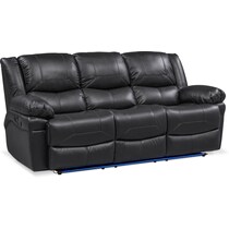 monza manual black manual reclining sofa   