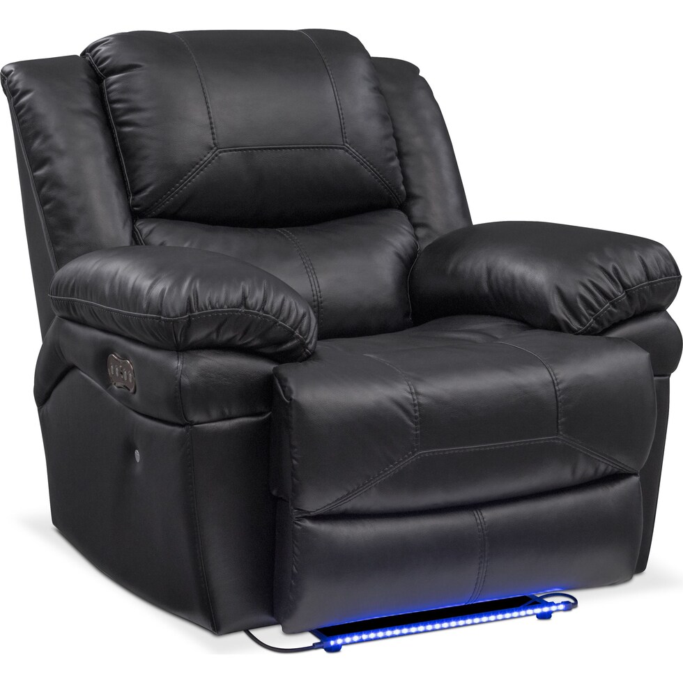 monza power black power recliner   
