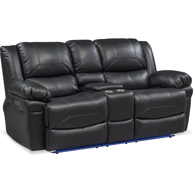Living Room Furniture - Monza Dual-Power Reclining Loveseat