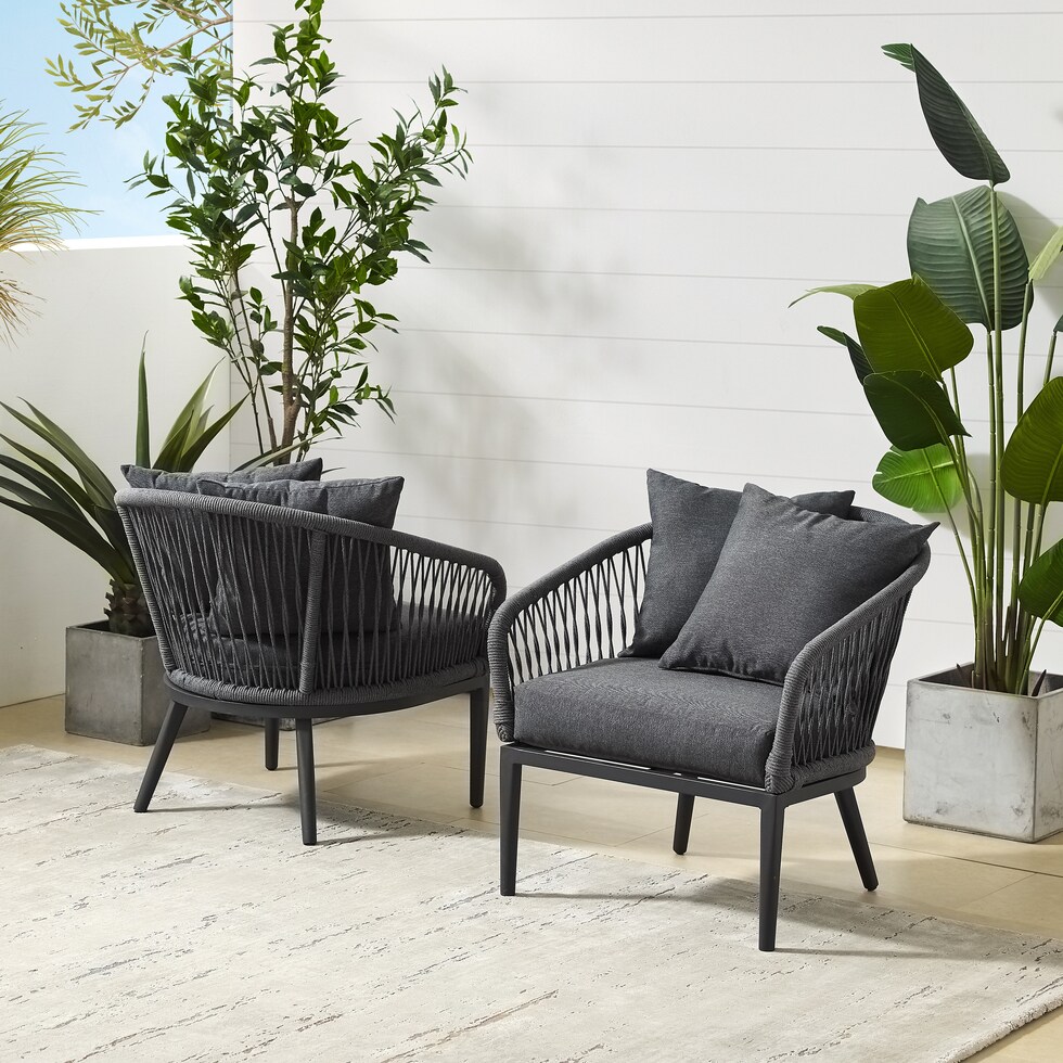 morehead gray outdoor chair set   