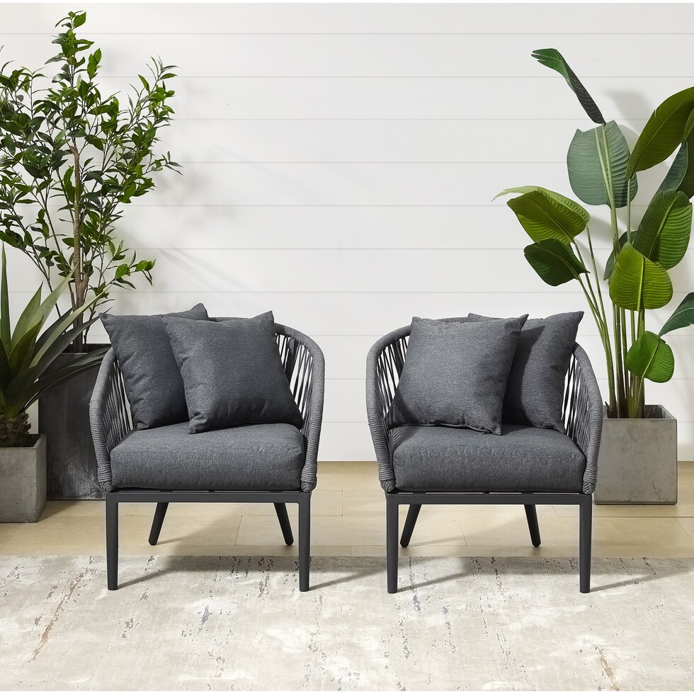 morehead gray outdoor chair set   
