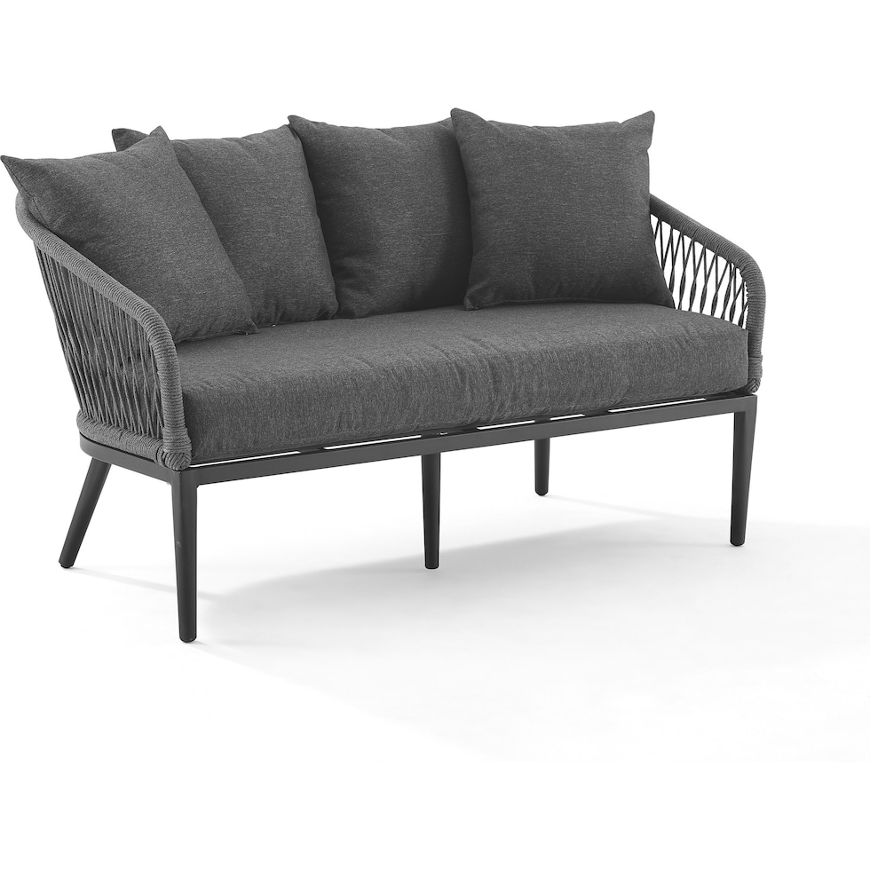 morehead gray outdoor loveseat set   