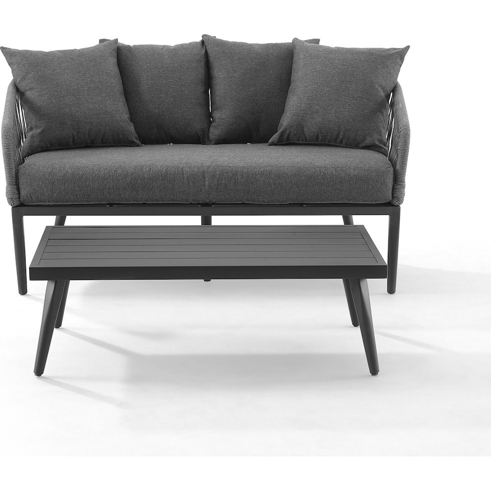 morehead gray outdoor loveseat set   
