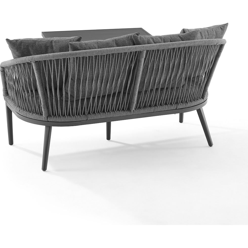 morehead gray outdoor loveseat set   