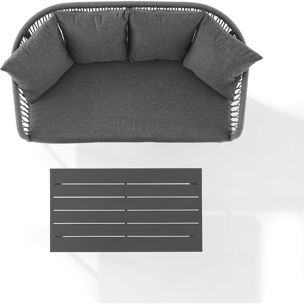morehead gray outdoor loveseat set   