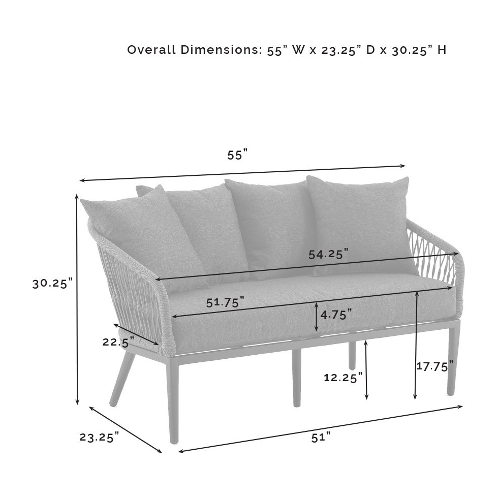 morehead gray outdoor loveseat set   