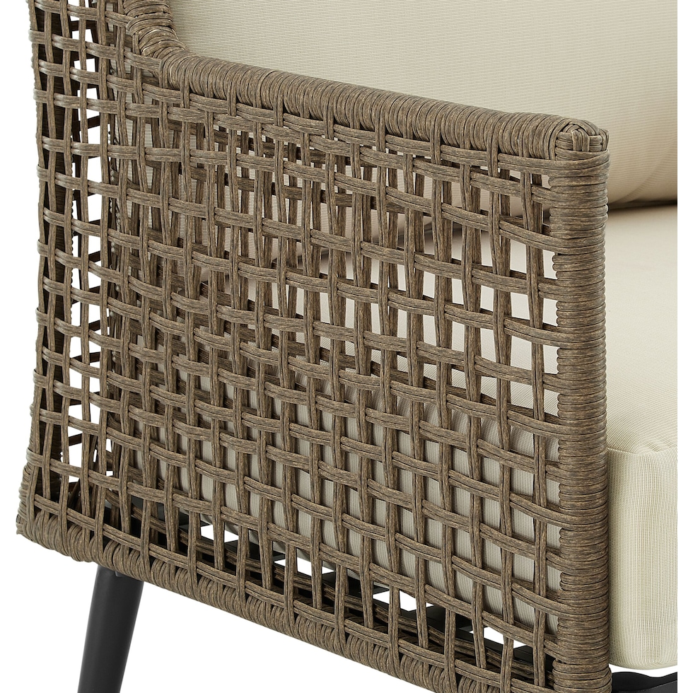 moreno light brown outdoor loveseat set   