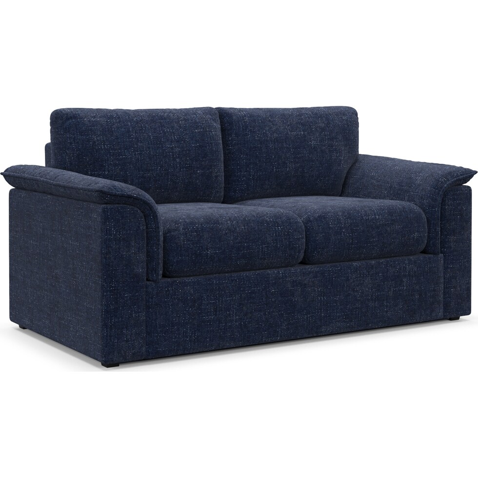 morse blue loveseat   