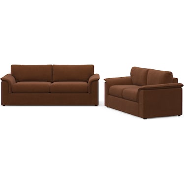 Morse Foam Comfort 2 Pc. Living Room - Nora Chocolate