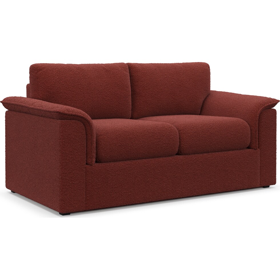 morse red loveseat   