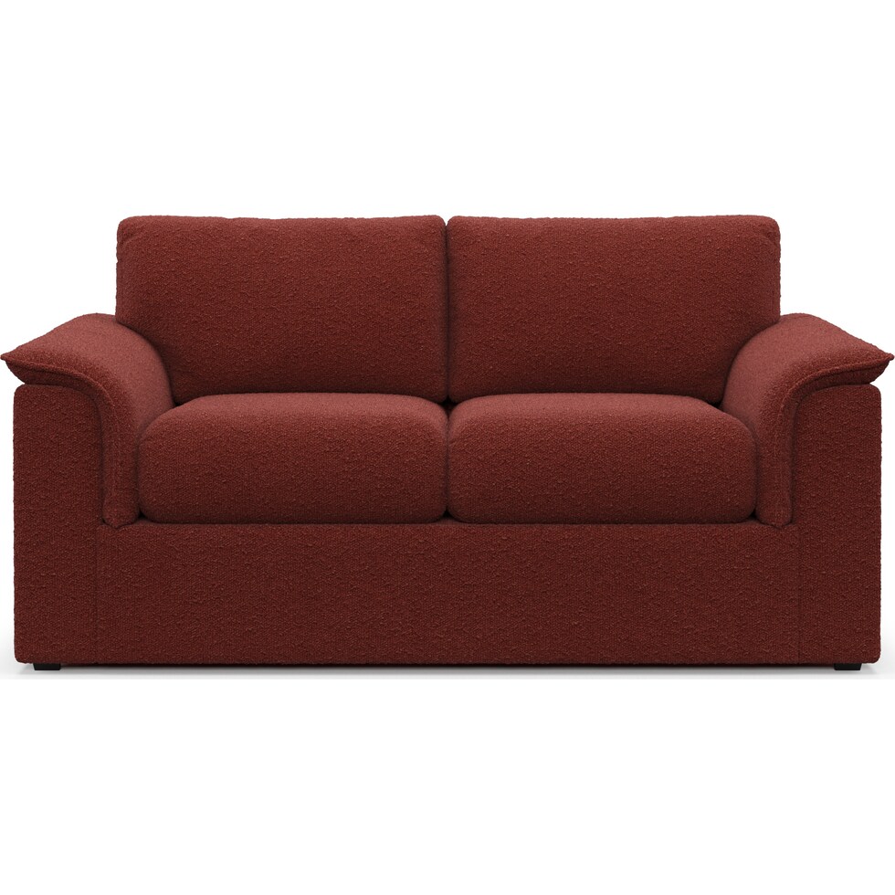 morse red loveseat   