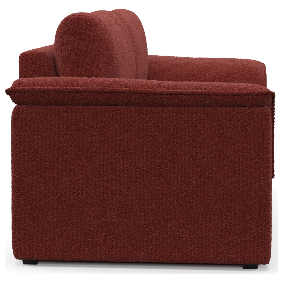 morse red loveseat   