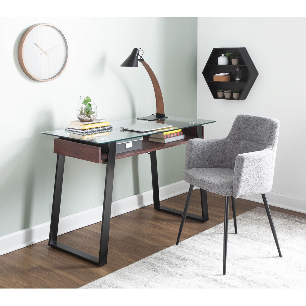 mose dark brown desk   