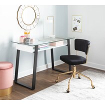 mose white desk   