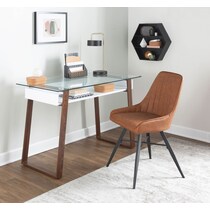 mose white desk   