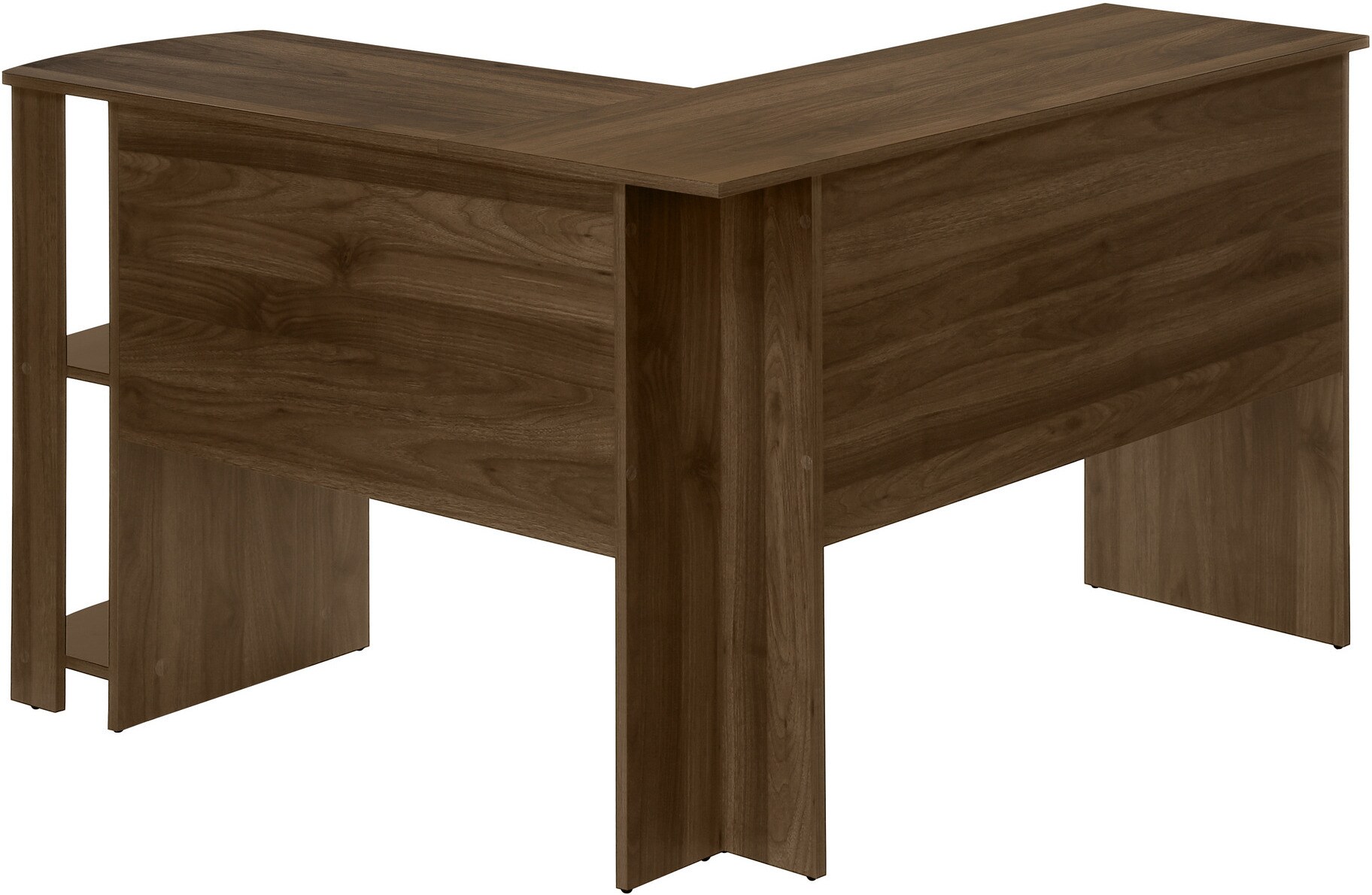 Moses L-Shaped Desk - Brown | Value City Furniture