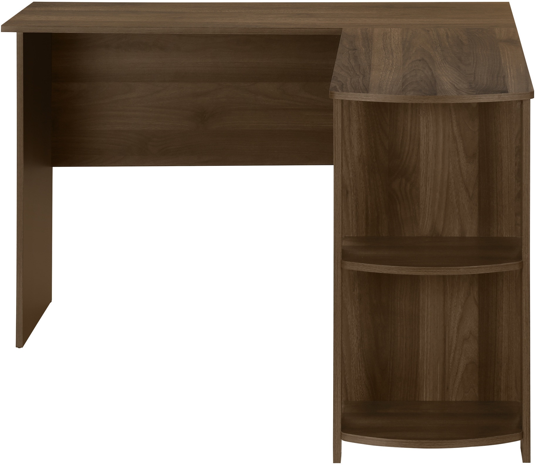 Moses L-Shaped Desk - Brown | Value City Furniture