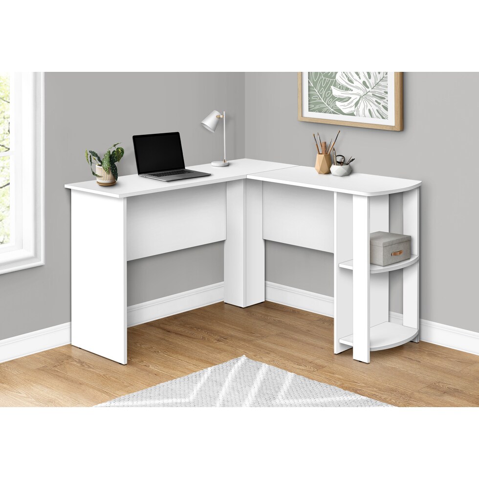 moses white desk   