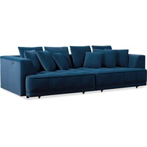 moto blue  pc power reclining sofa   